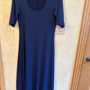 Seven7 Blue Sheath Dress 3/4 Sleeve Scoop Neck